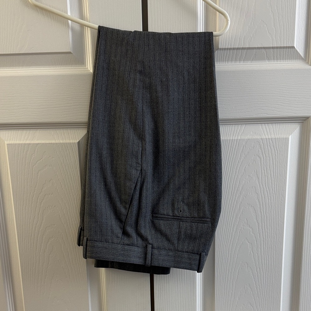 Dark Gray Pinstripe Trousers